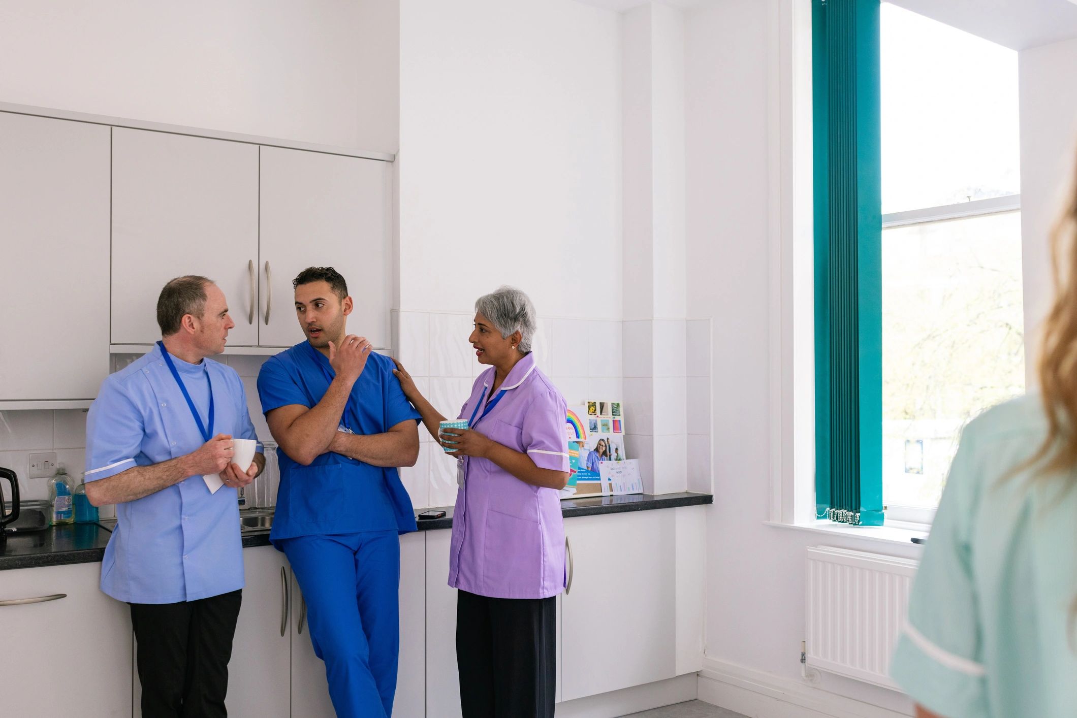 Professional commercial team in a managed facility